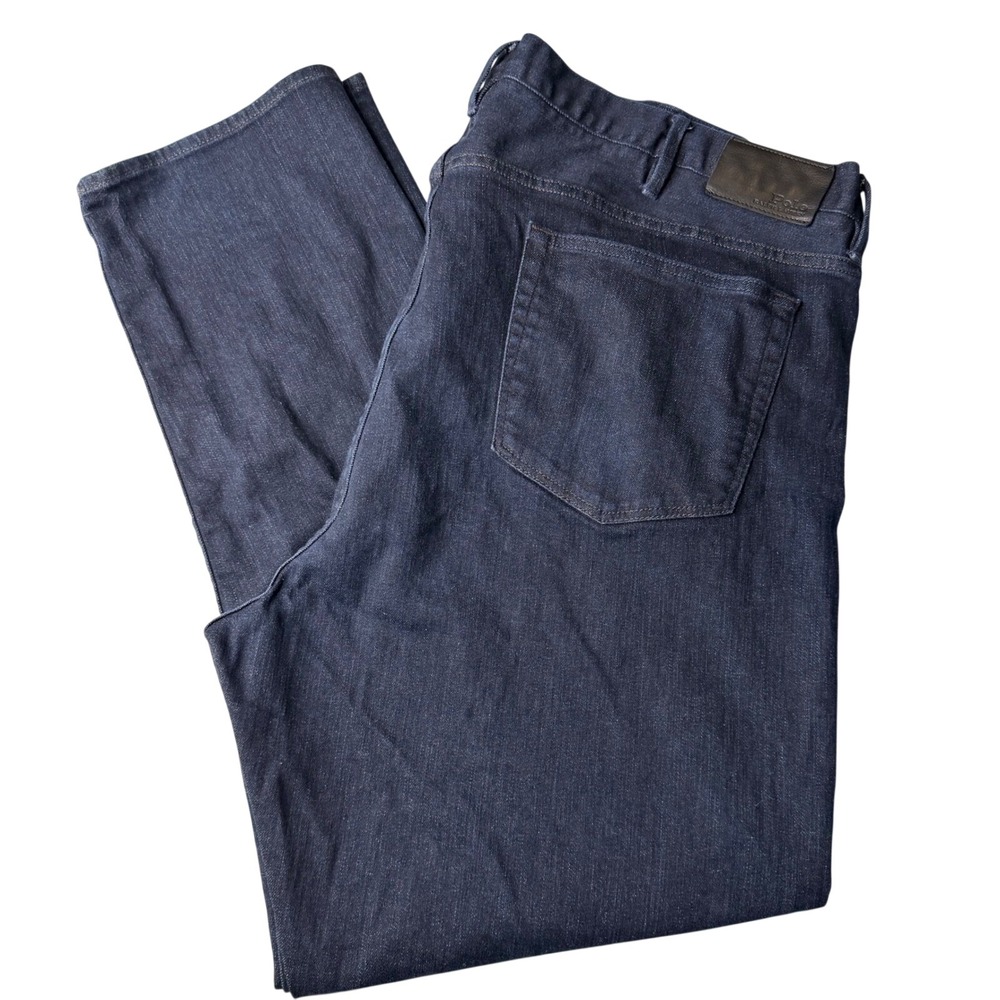Polo Ralph Lauren Prospect Straight Mens Jeans 46Bx32 Dark Wash Blue Denim
